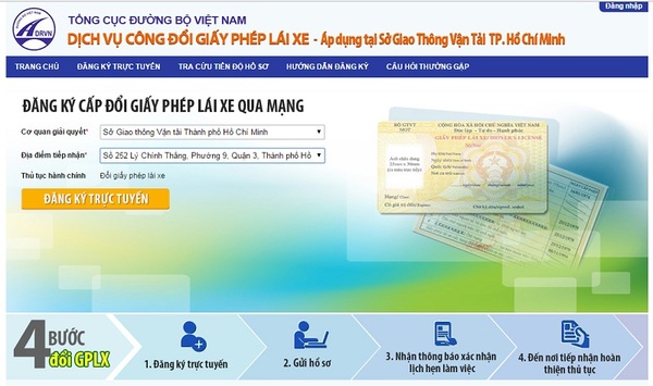 Cách tra cứu giấy phép lái xe qua website tổng cục đường bộ Việt Nam