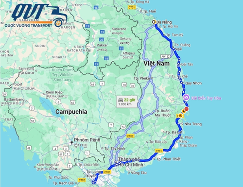 Lộ trình vận chuyển hàng từ Đà Nẵng đi miền Tây có gì cần lưu ý?