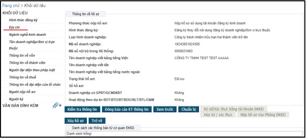 Bước 6: Cập nhật thông tin thay đổi