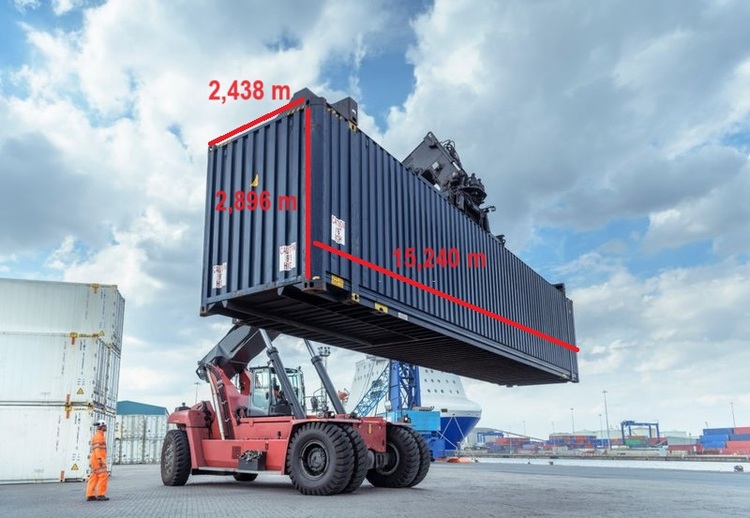 Kích thước xe container 50 feet